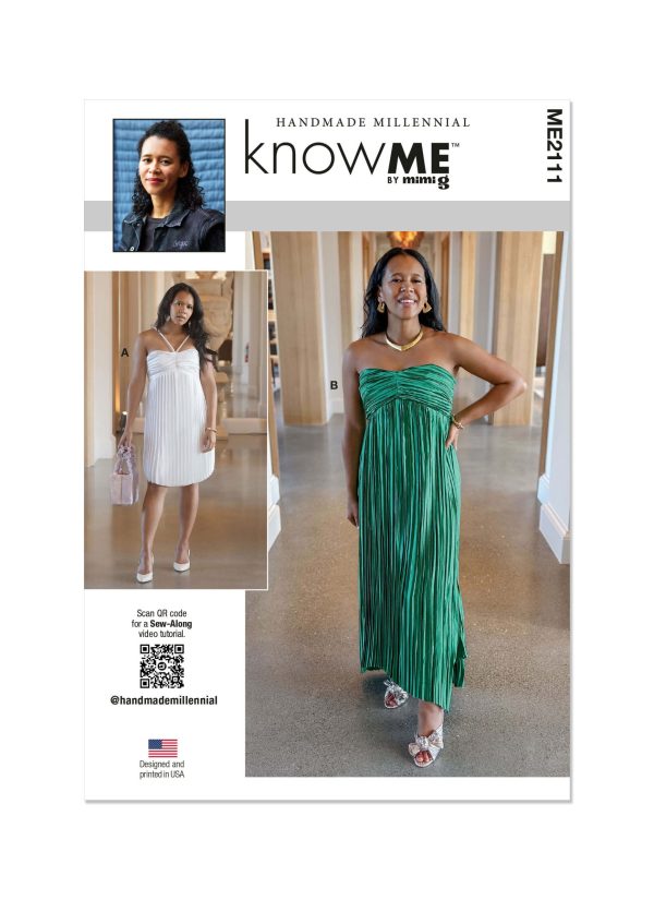Know Me Sewing Pattern ME2111 Misses' Dress in Two Lengths by Handmade Millennial