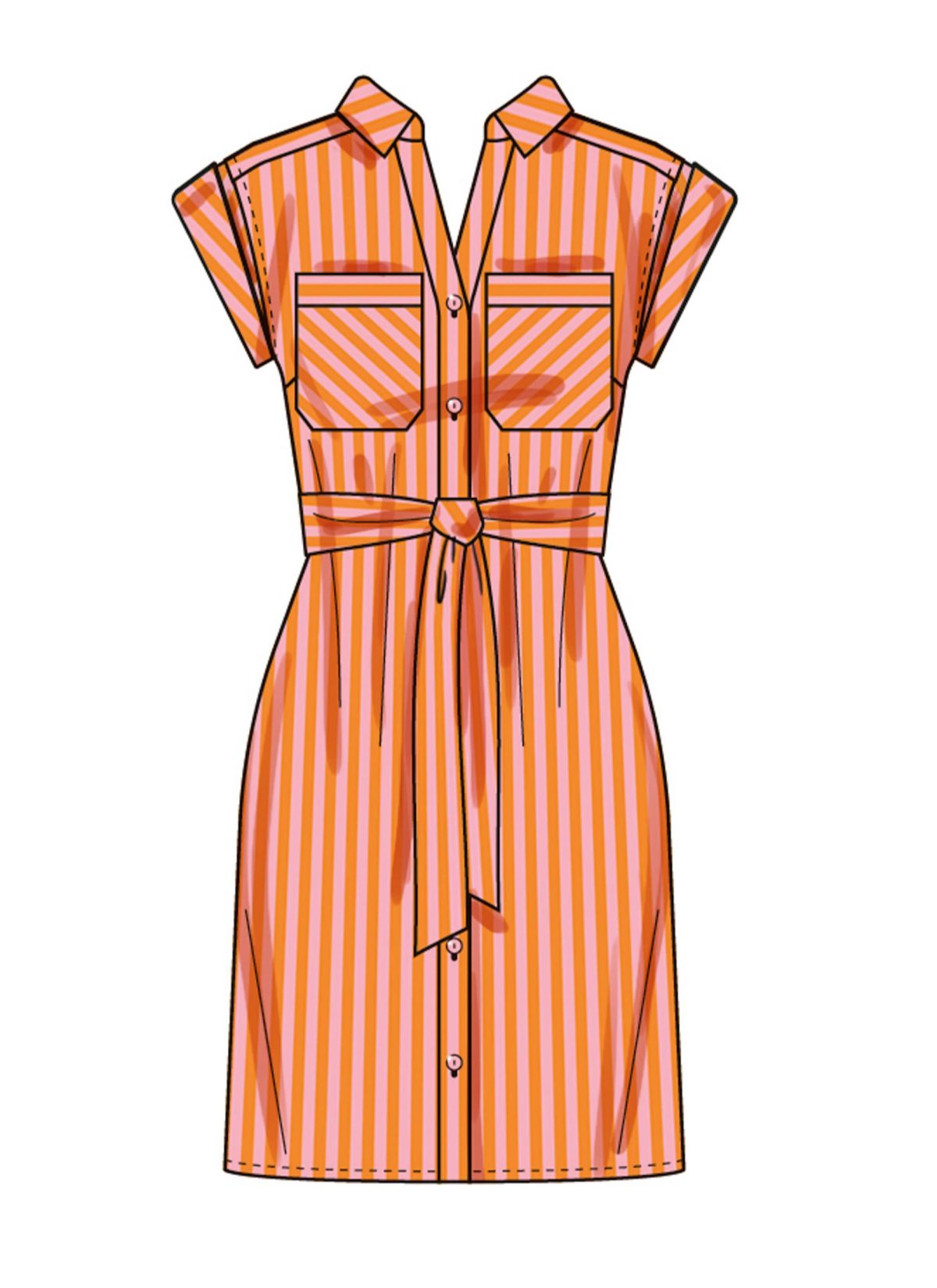 Simplicity Sewing Pattern S3065 Misses' and Women's Dresses with Tie Belt
