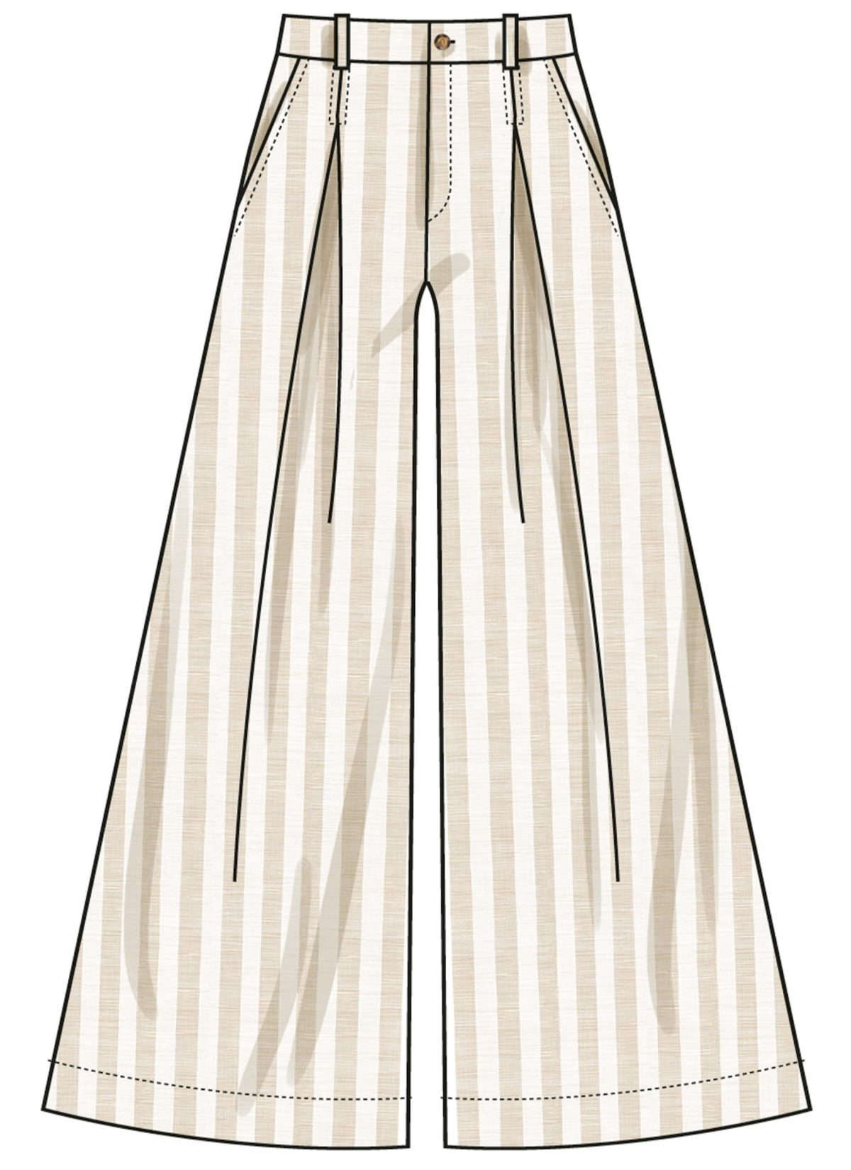 Simplicity Sewing Pattern S3106 Misses' Shorts and Trousers with Tie Belt