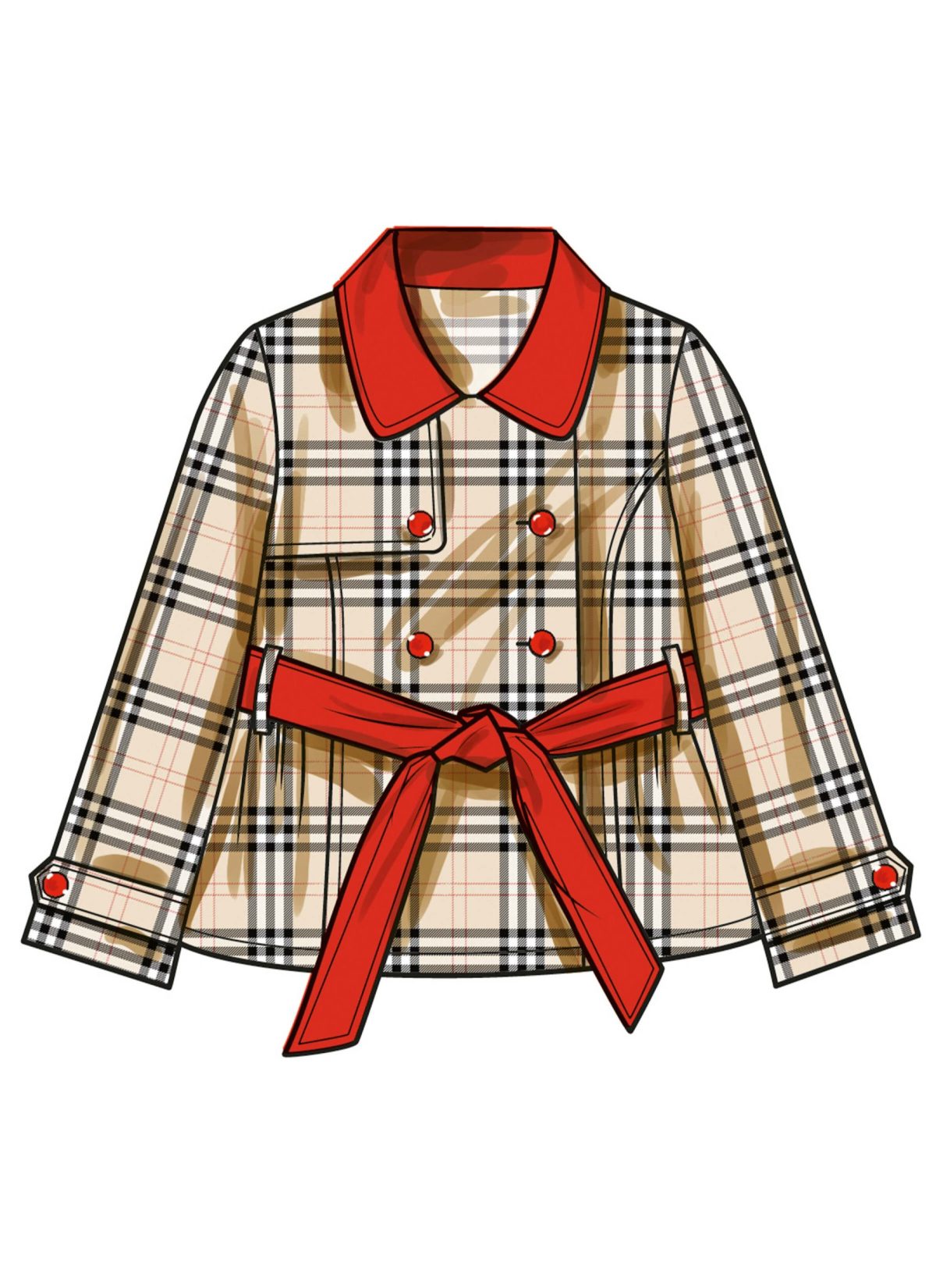 Simplicity Sewing Pattern S3114 Girls' Trench Coat in Three Lengths