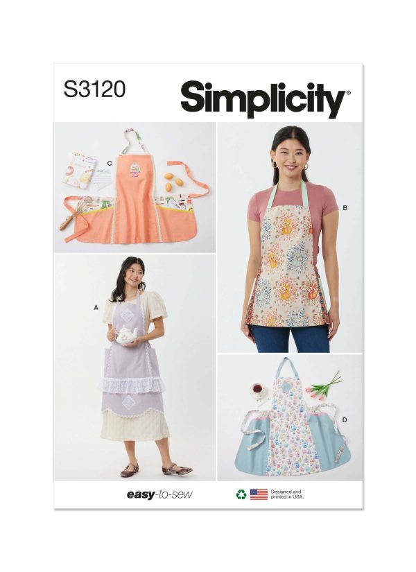 Simplicity Sewing Pattern S3120 Misses' Apron in Two Lengths
