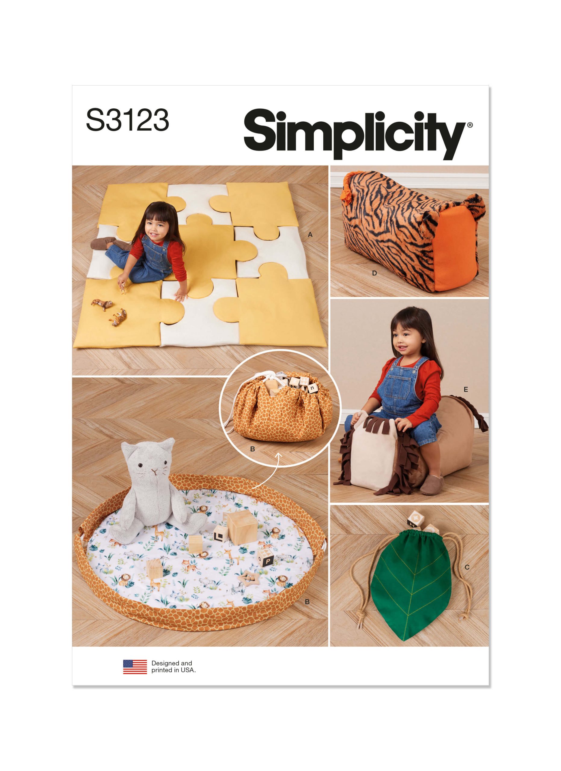 Simplicity Sewing Pattern S3123 Playroom Accessories - Sewdirect Australia