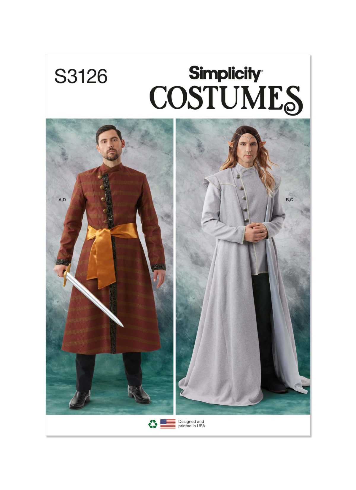 Simplicity Sewing Pattern S3126 Men's Costumes