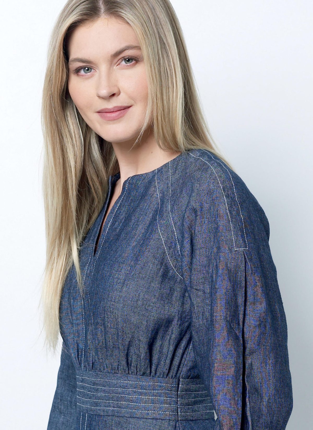 Butterick Sewing Pattern B6482 Misses' Raglan Sleeve Dress with Contrast Topstitching by Lisette
