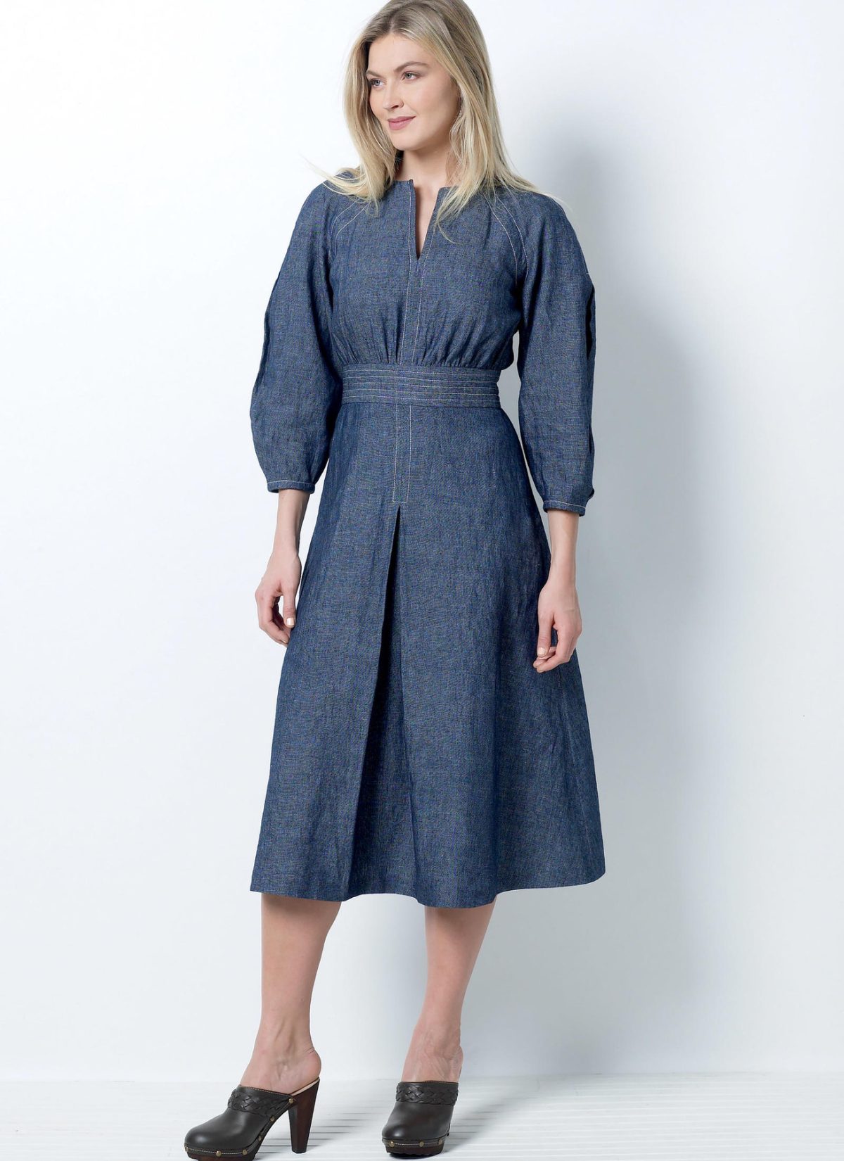 Butterick Sewing Pattern B6482 Misses' Raglan Sleeve Dress with Contrast Topstitching by Lisette