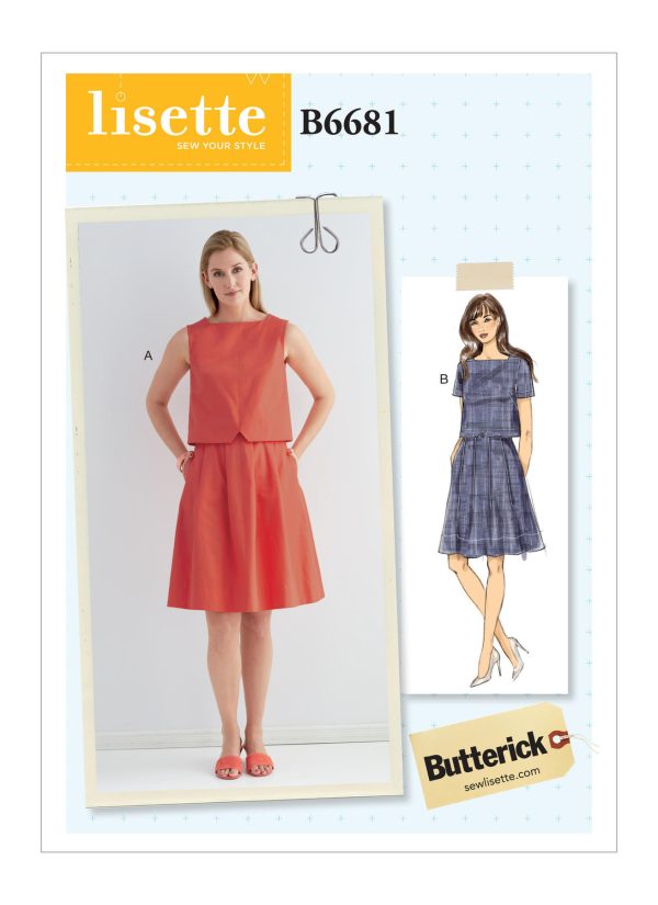 Butterick Sewing Pattern B6681 Misses' Dress by Lisette