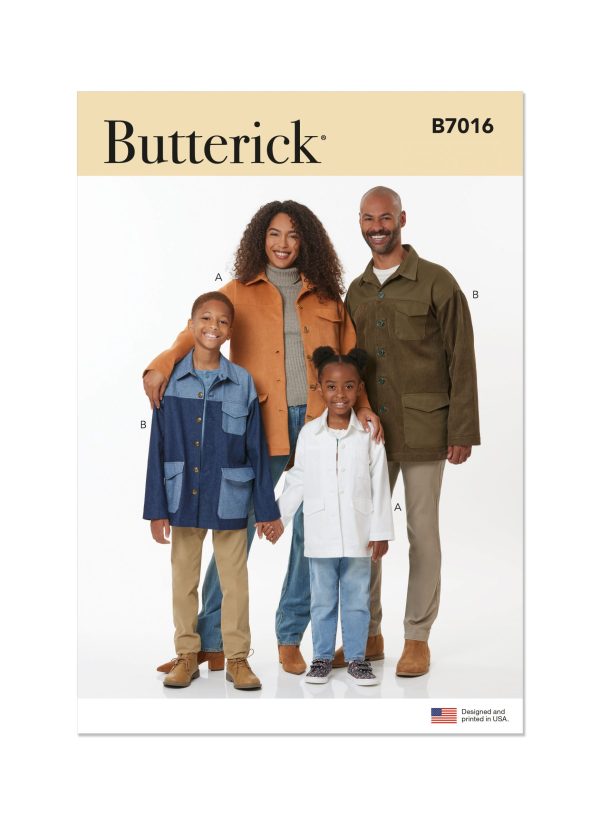 Butterick Sewing Pattern B7016 Girls' and Boys' and Adults' Jackets
