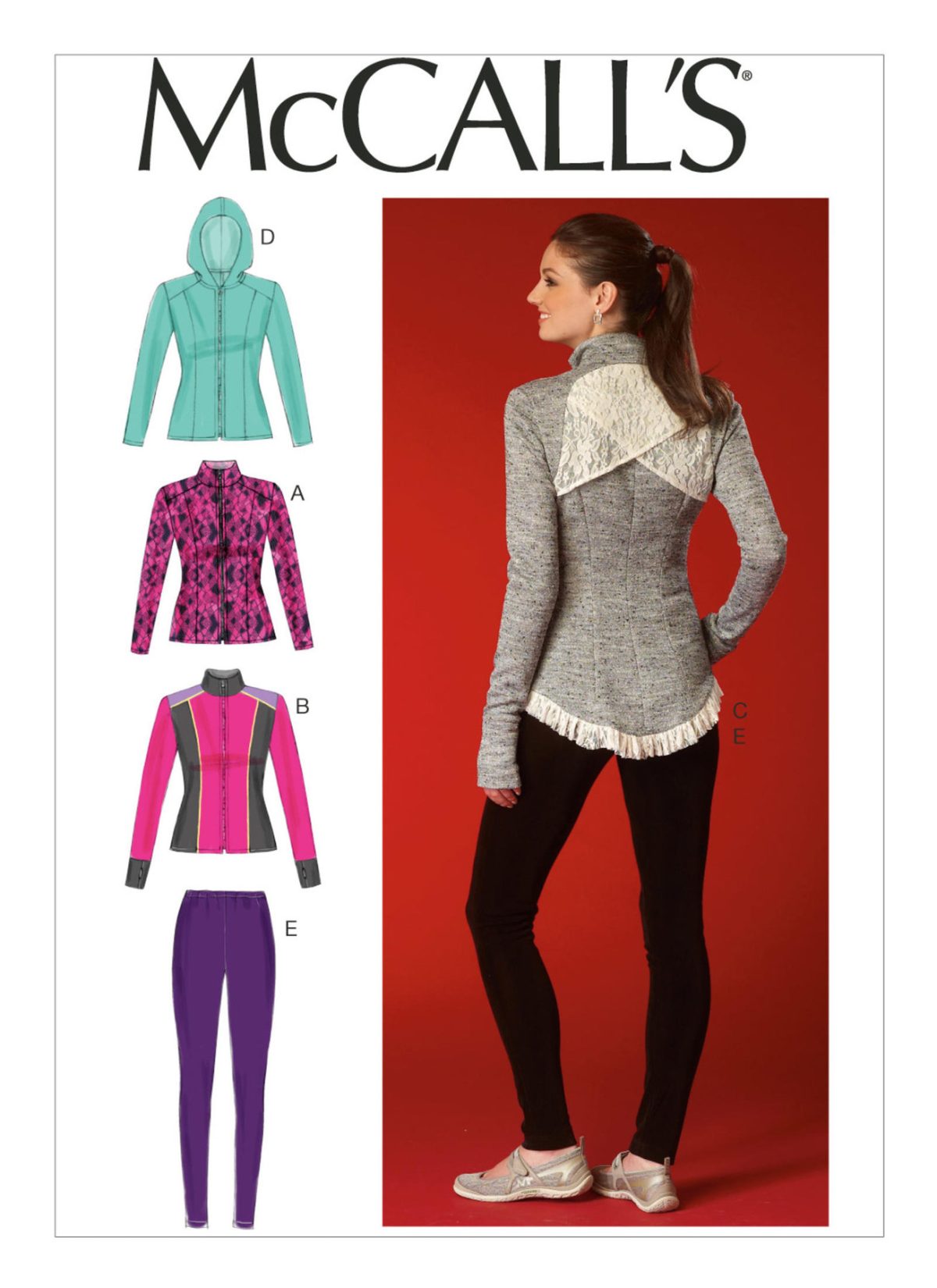McCall's Sewing Pattern M7026 Misses' Activewear Jackets and Leggings
