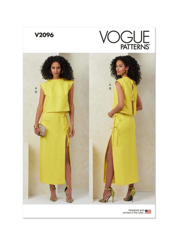 Vogue Patterns Sewing Pattern V2096 Misses' Top and Skirt