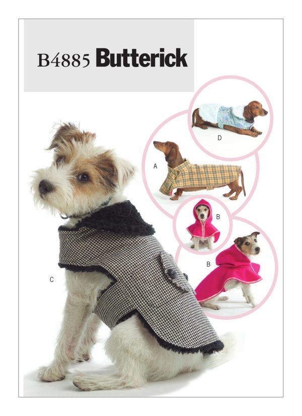 Butterick Sewing Pattern B4885 Dog Coats in Four Styles