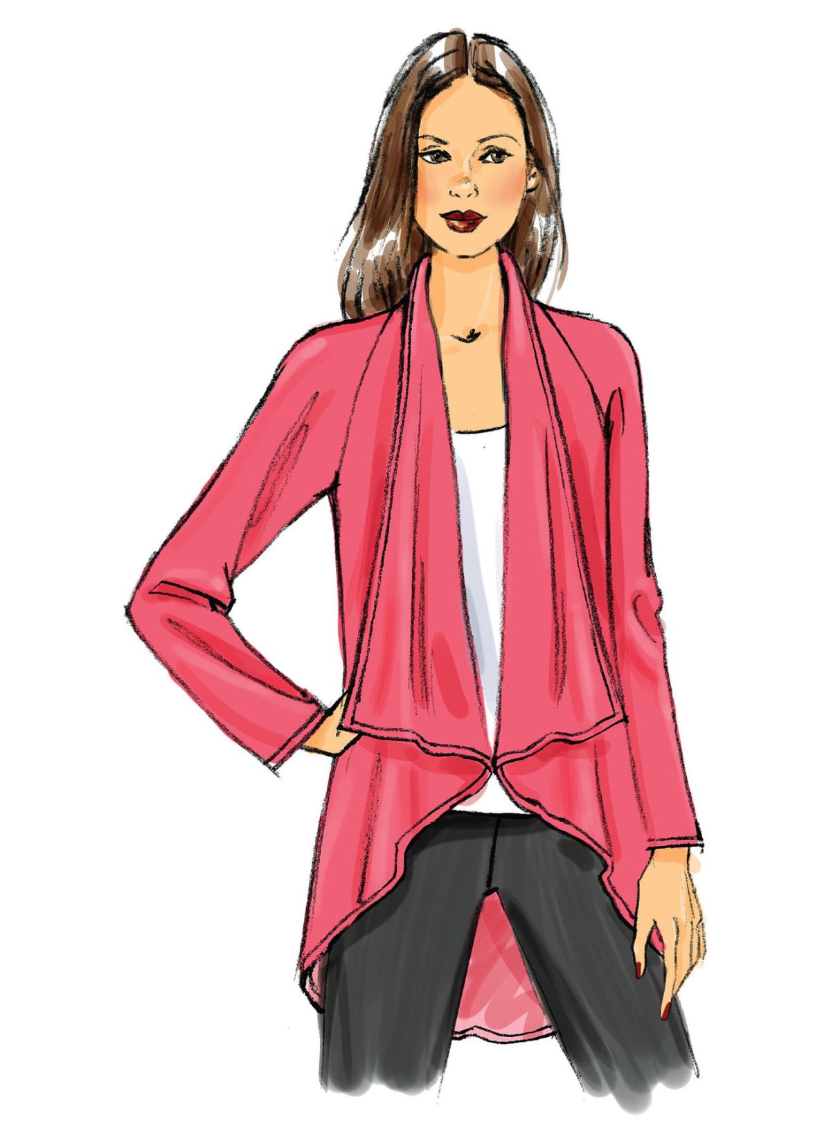 Butterick Sewing Pattern B5789 Misses' Draped Vest and Jackets