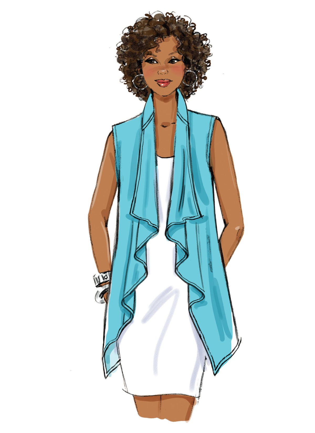 Butterick Sewing Pattern B5789 Misses' Draped Vest and Jackets