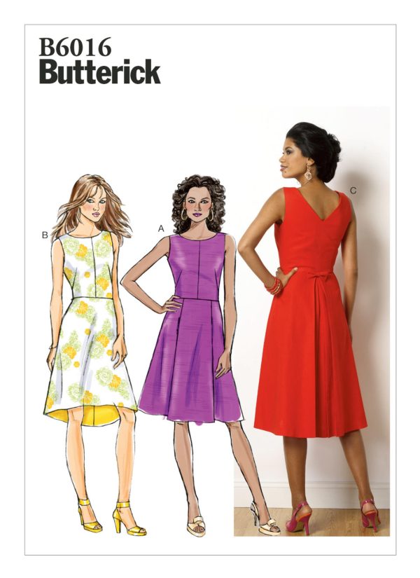 Butterick Sewing Pattern B6016 Misses' Sleeveless Dresses