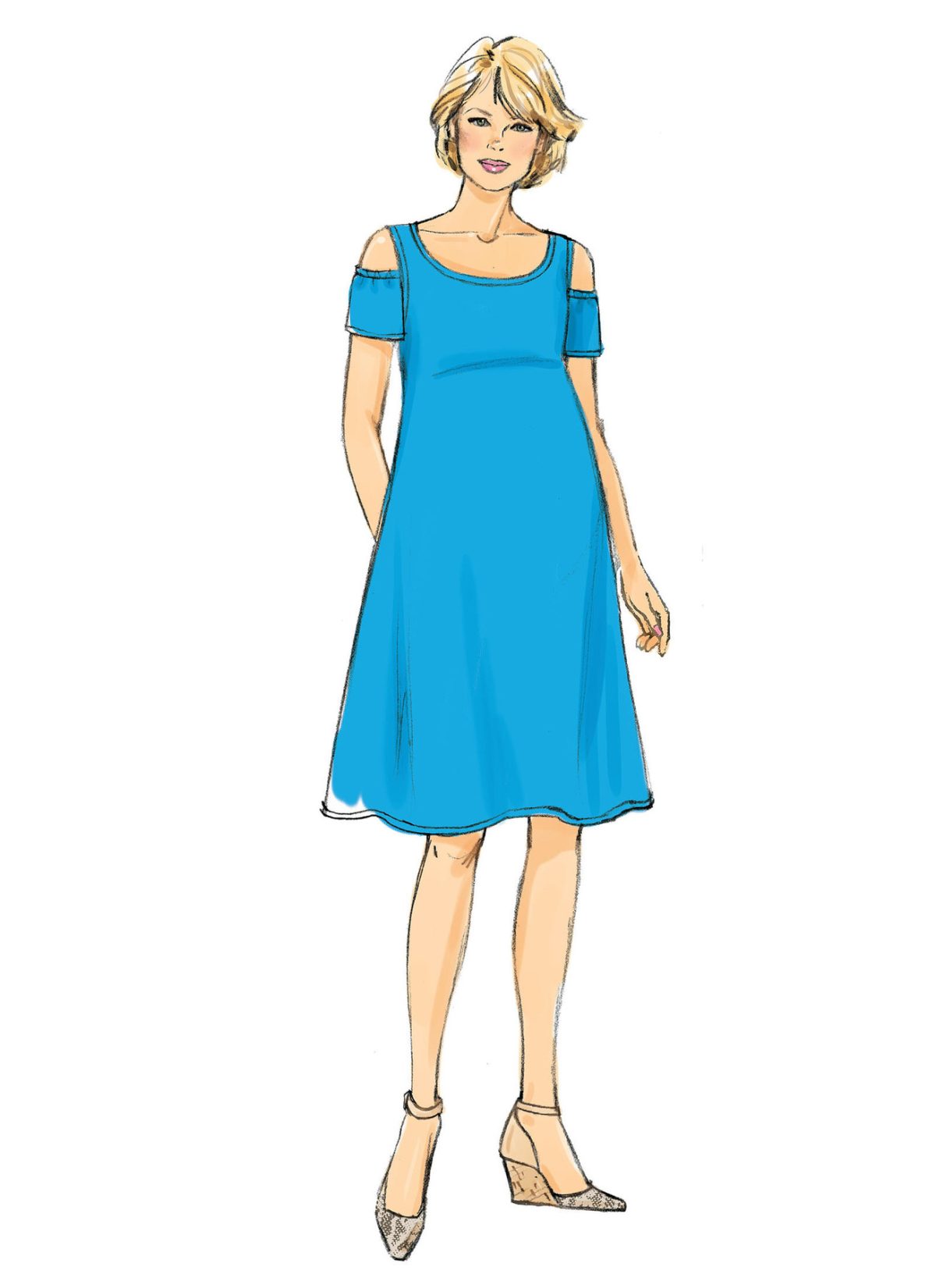 Butterick Sewing Pattern B6068 Misses' Maternity Pullover Dresses and Belt