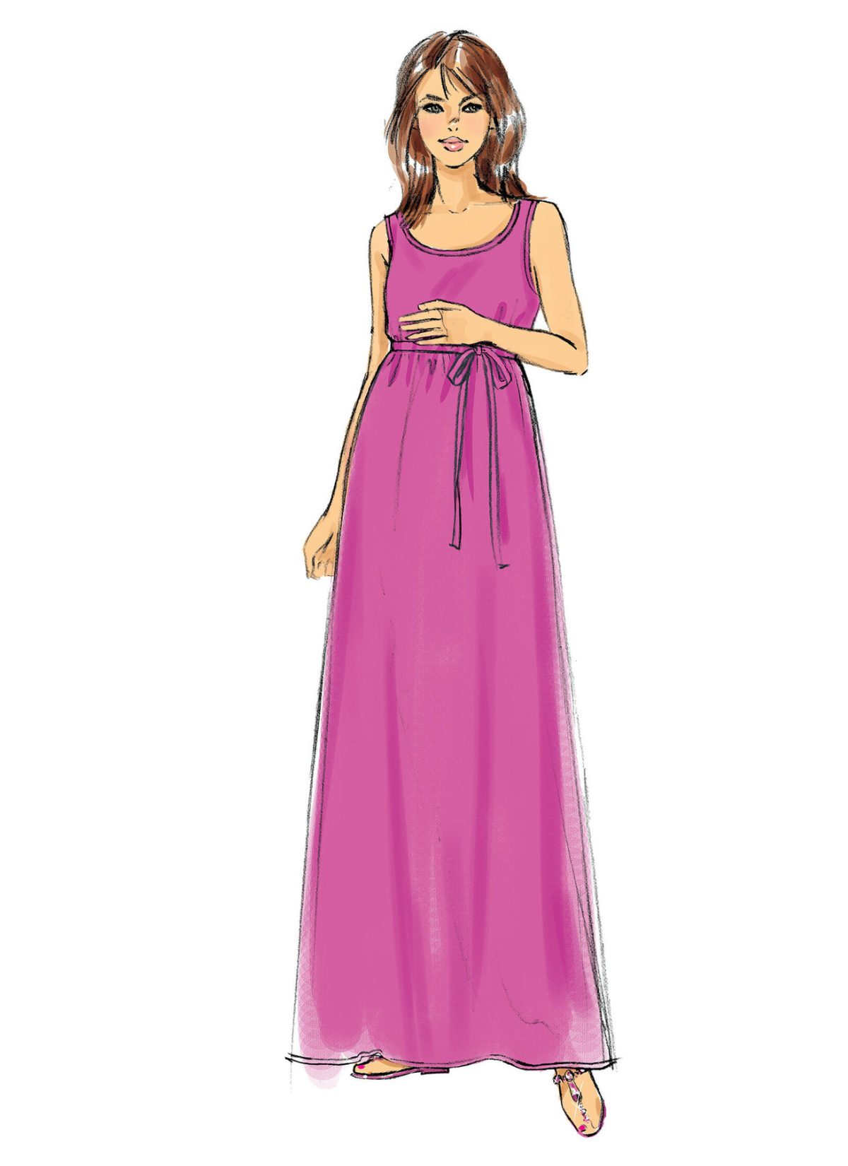 Butterick Sewing Pattern B6068 Misses' Maternity Pullover Dresses and Belt
