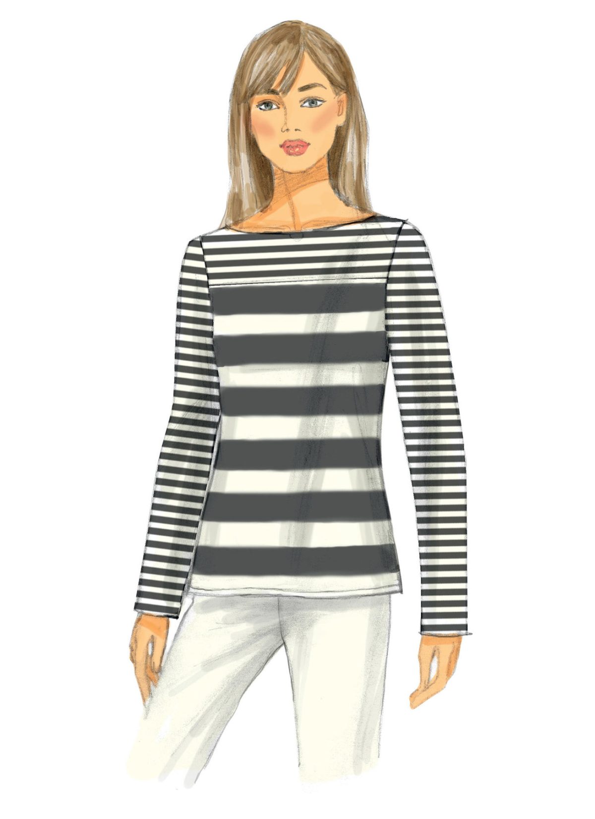 Butterick Sewing Pattern B6132 Misses' Pullover Tops