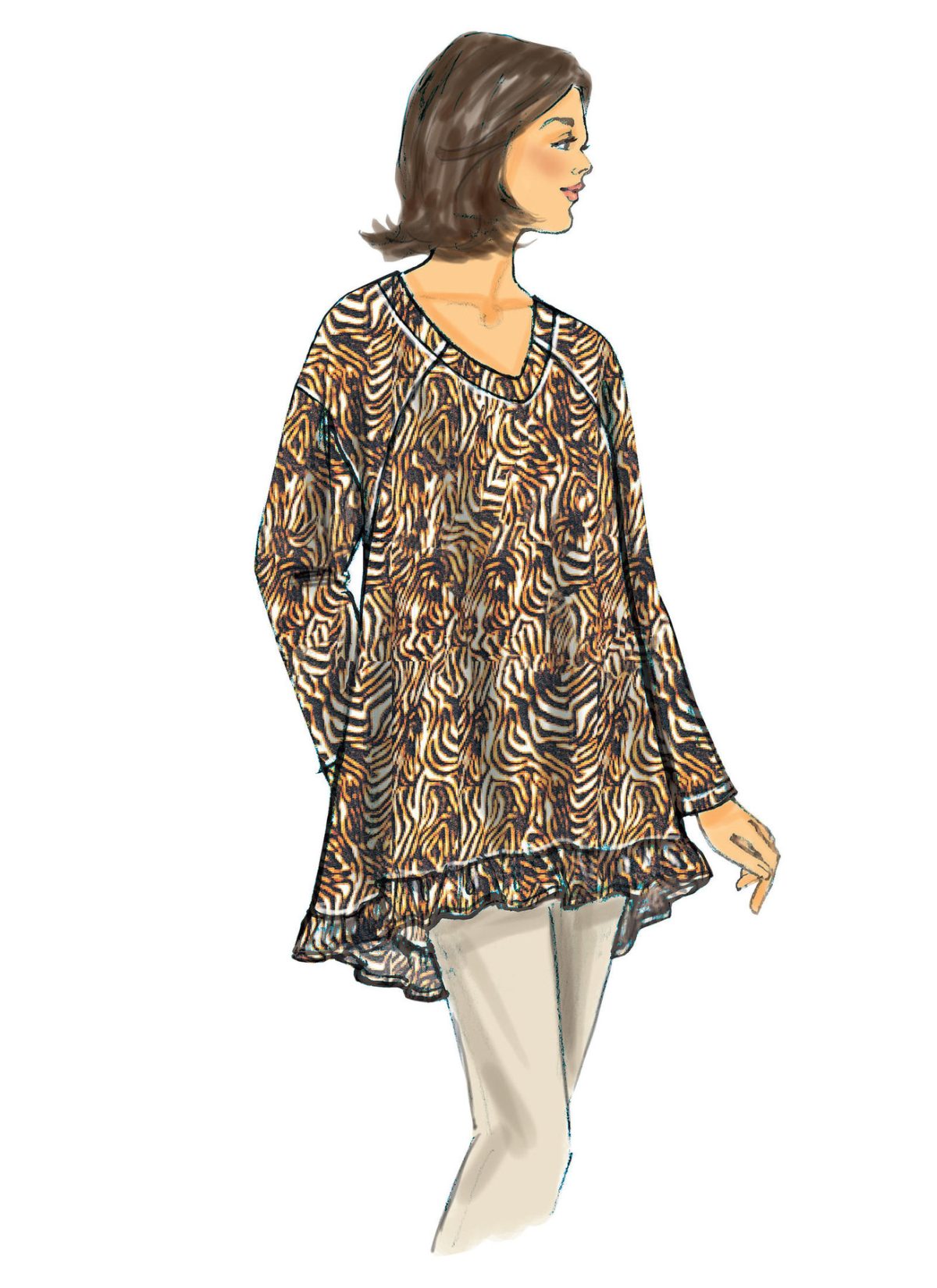 Butterick Sewing Pattern B6215 Misses' Raglan Sleeve Tops