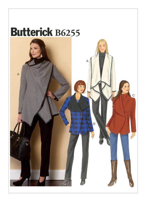 Butterick Sewing Pattern B6255 Misses' Oversized Collar Coats