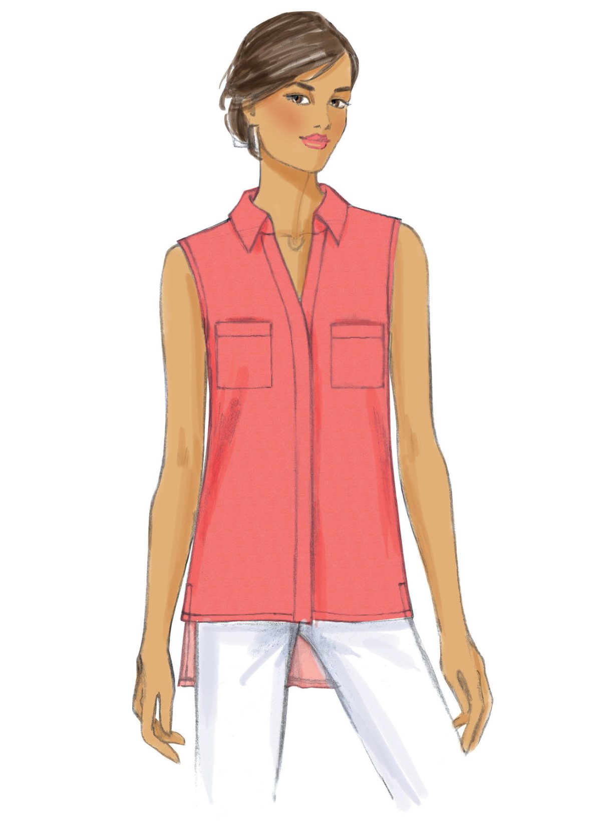 Butterick Sewing Pattern B6288 Misses' Back-Pleat Shirts