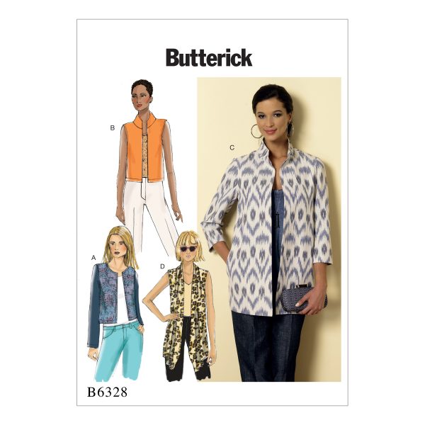 Butterick Sewing Pattern B6328 Misses' Open-Front Jackets