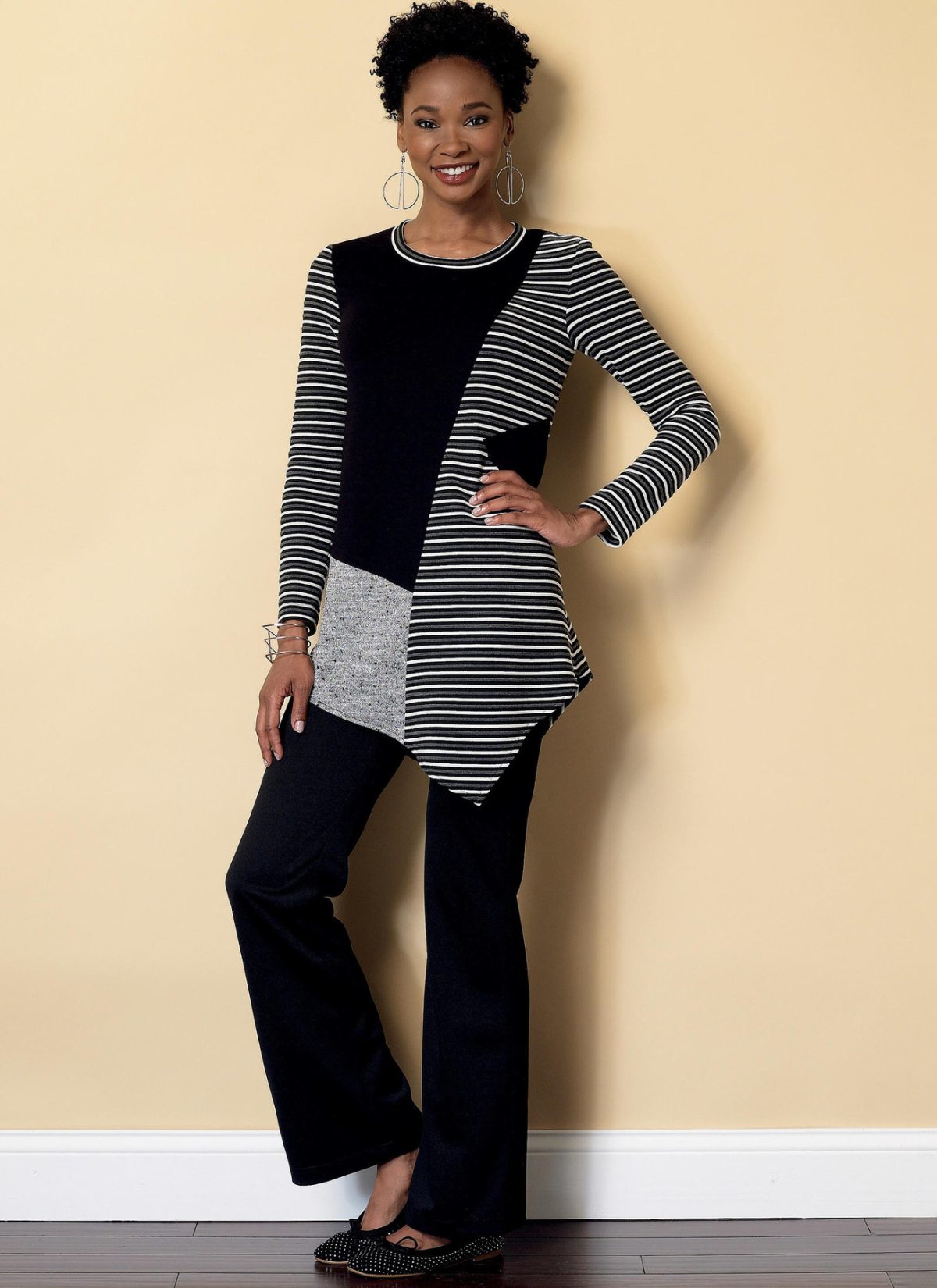 Butterick Sewing Pattern B6377 Misses' Seamed Tunics with Asymmetrical Hems