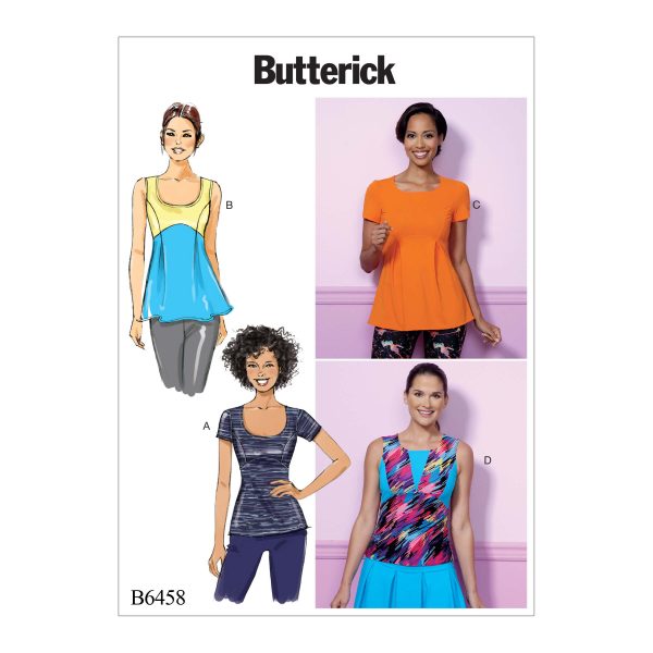 Butterick Sewing Pattern B6458 Misses' Pullover, Panelled Tops