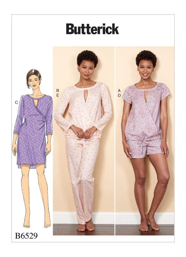 Butterick Sewing Pattern B6529 Misses' Crossover Top, Dress, Shorts and Trousers
