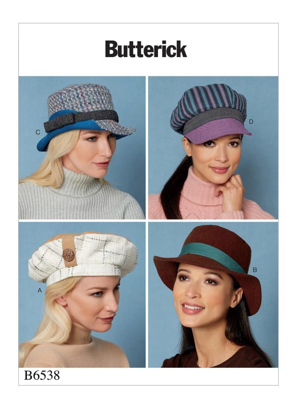 Butterick Sewing Pattern B6538 Misses' Hats