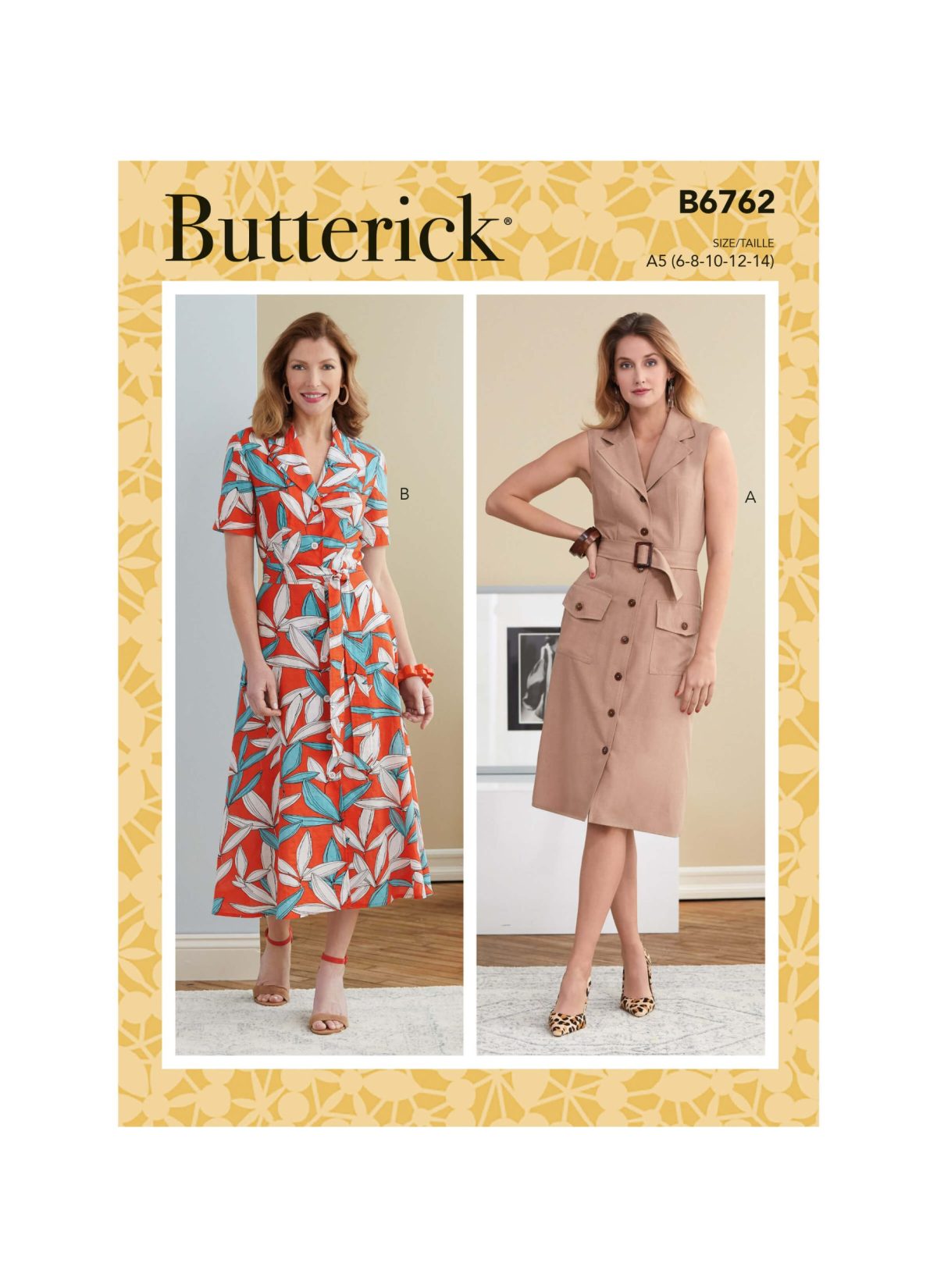 Butterick Sewing Pattern B6762 Misses' Dresses & Belts