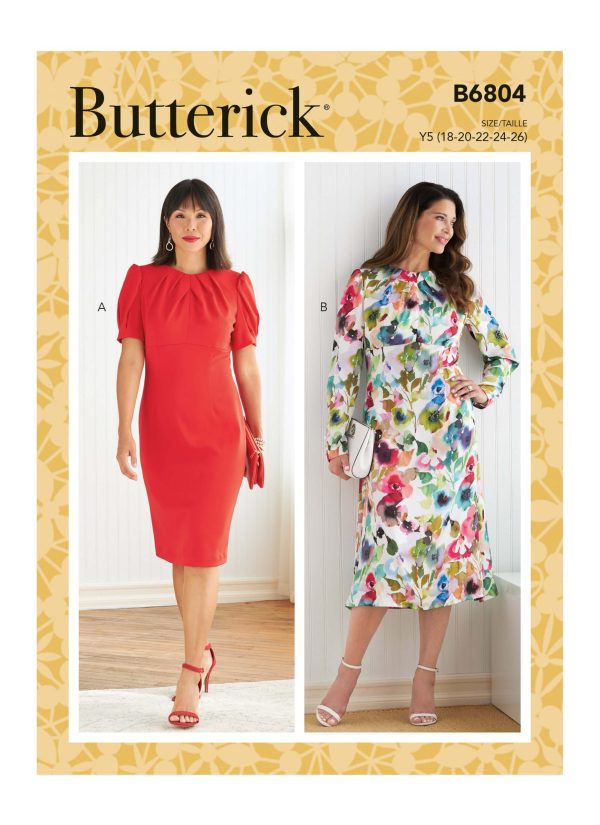 Butterick Sewing Pattern B6804 Misses' Dress with A/B, C, D Cup Sizes