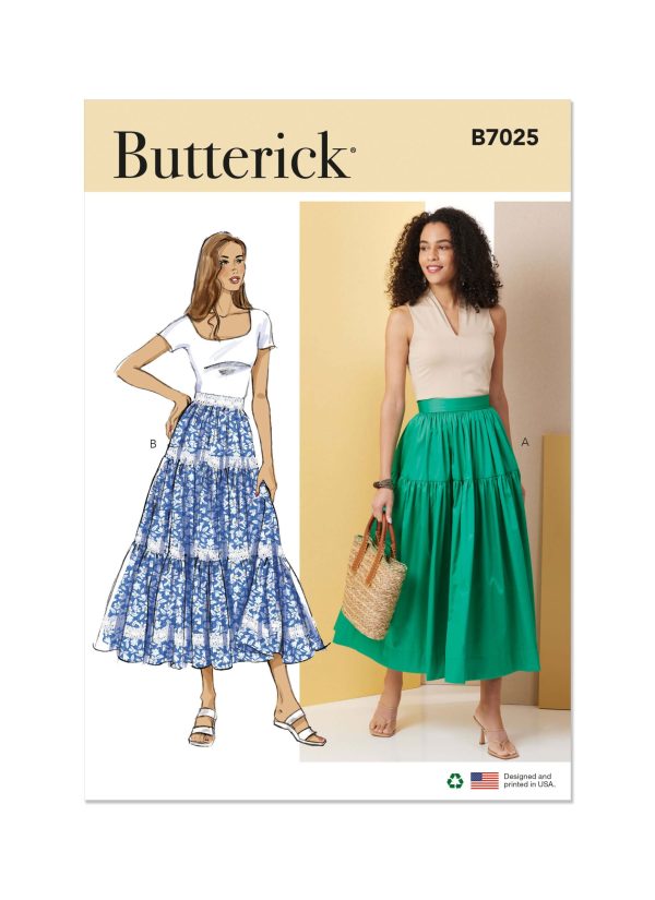 Butterick Sewing Pattern B7025 Misses' Skirts