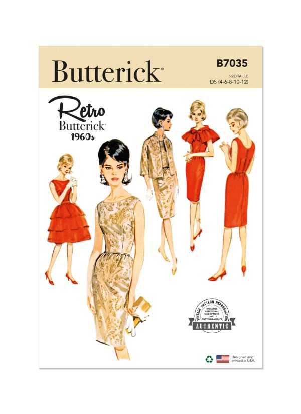 Butterick Sewing Pattern B7035 Misses' Dress, Jacket, Capelet and Overskirt