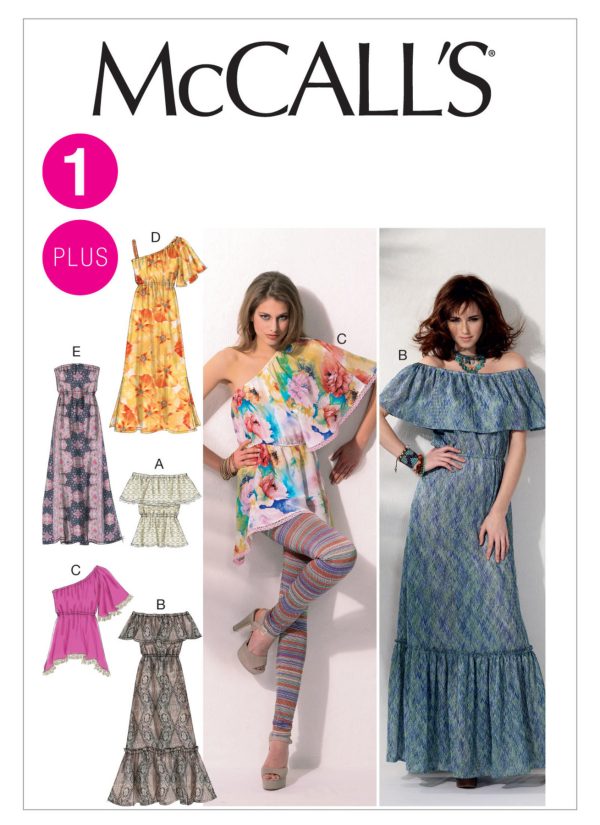 McCall's Sewing Pattern M6558 Misses'/Women's Peasant Tops and Dresses 