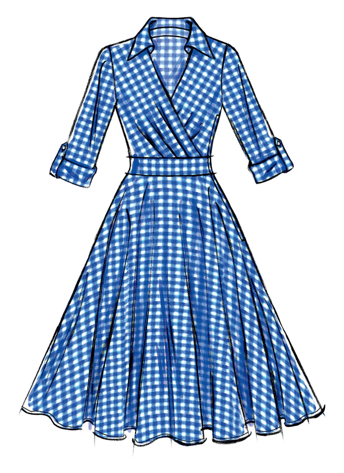 McCall's Sewing Pattern M7081 Misses' Surplice Dresses