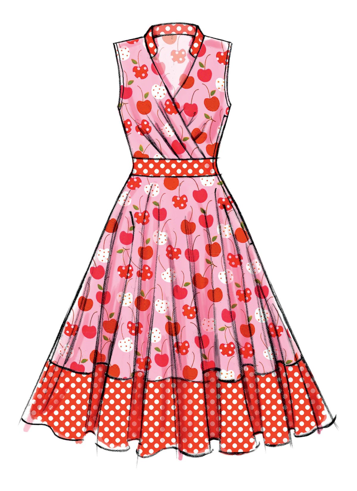 McCall's Sewing Pattern M7081 Misses' Surplice Dresses