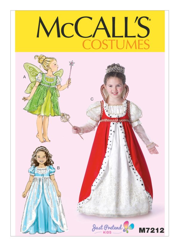 McCall's Sewing Pattern M7212 Children's/Girls' Princess and Fairy Costumes 