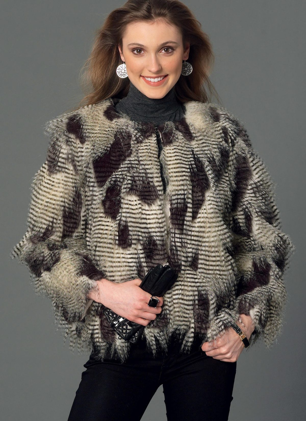 McCall's Sewing Pattern M7257 Misses' Fur Shrug, Jacket, Vest and Coat