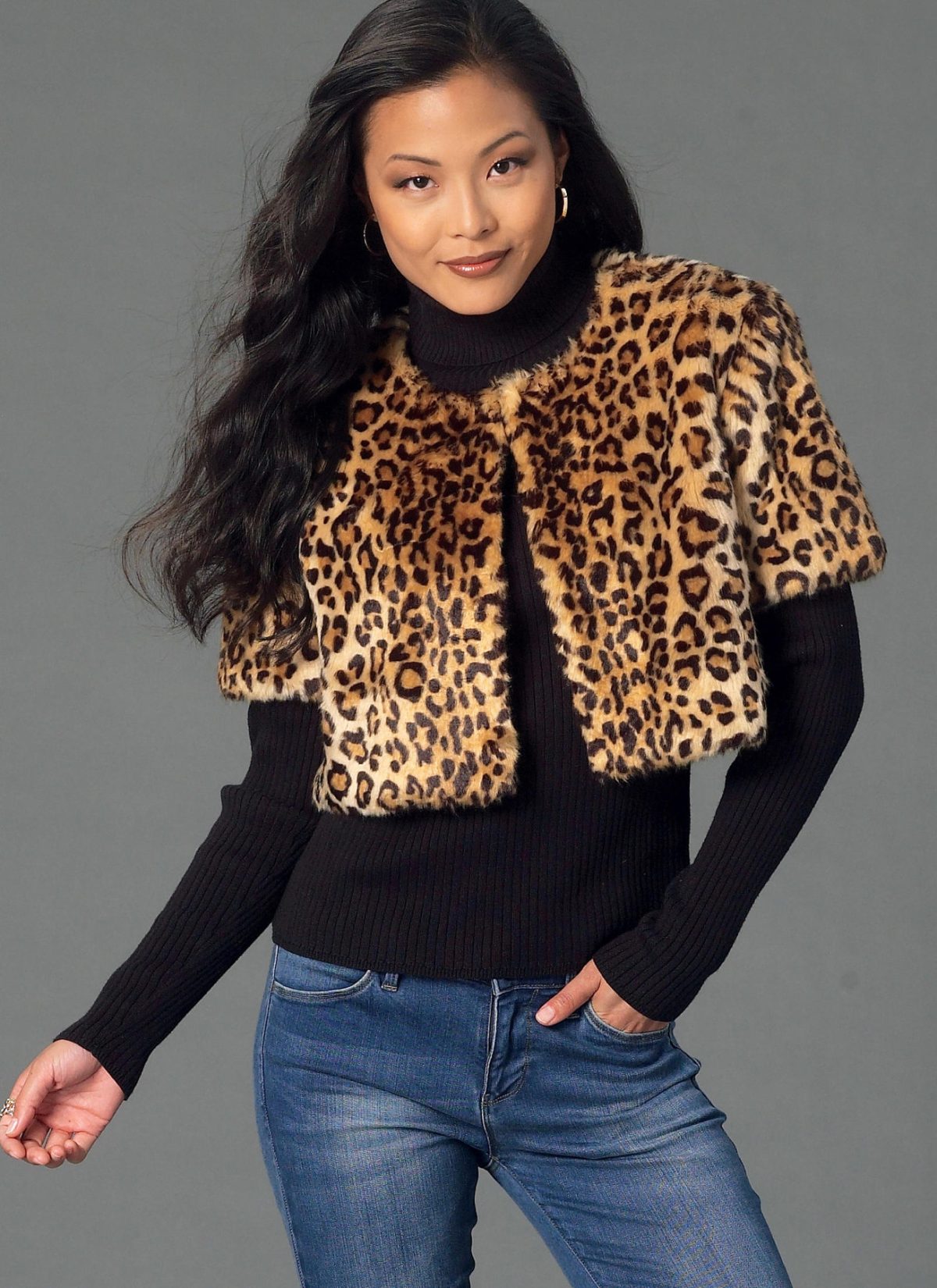 McCall's Sewing Pattern M7257 Misses' Fur Shrug, Jacket, Vest and Coat