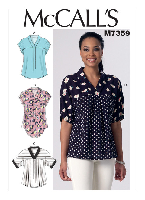 McCall's Sewing Pattern M7359 Misses' V-Neck Dolman Sleeve Tops