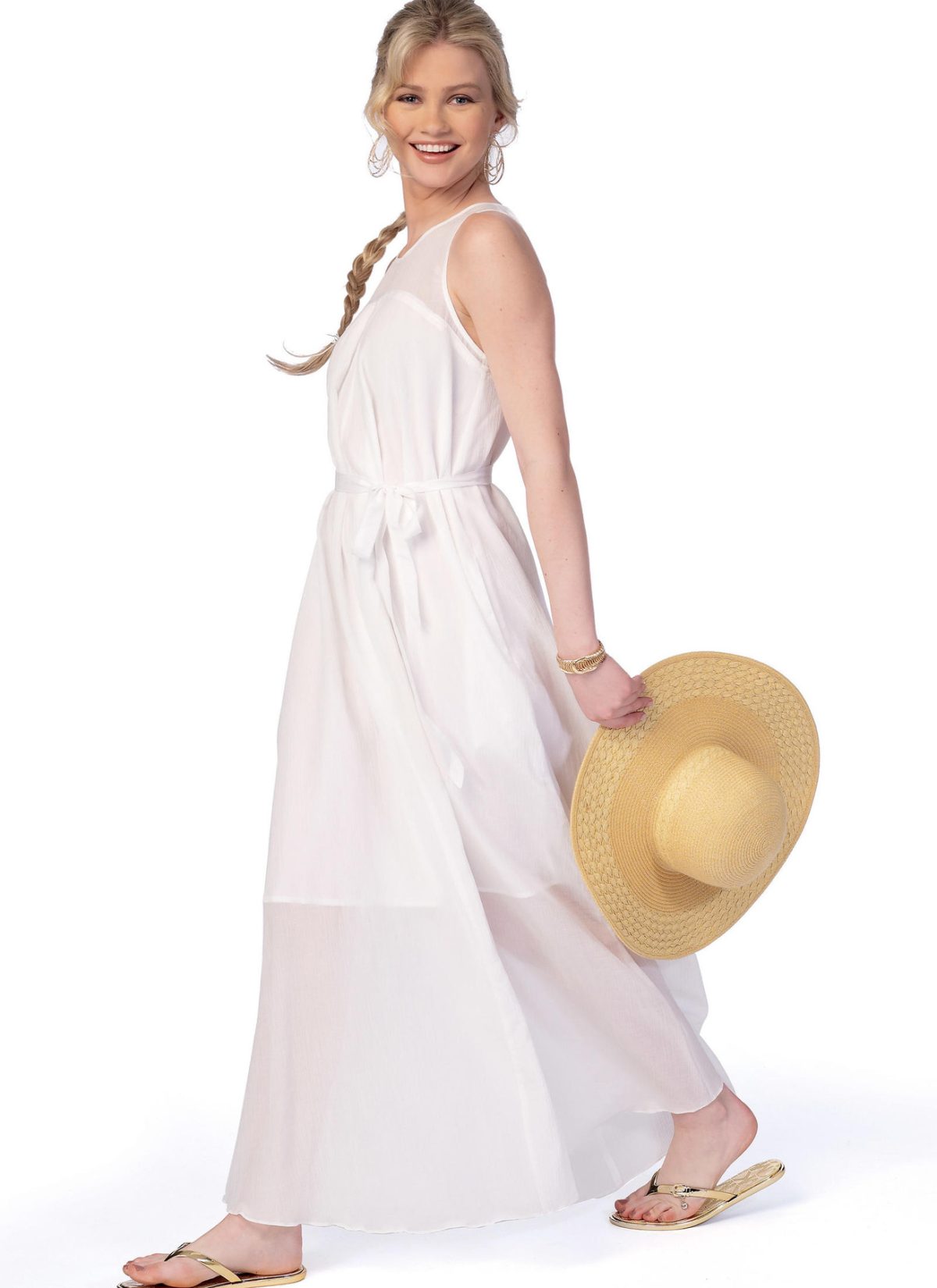 McCall's Sewing Pattern M7404 Misses' Dresses with Yokes, and Belt