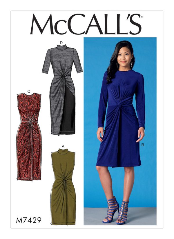 McCall's Sewing Pattern M7429 Misses' Twist-Front Dresses