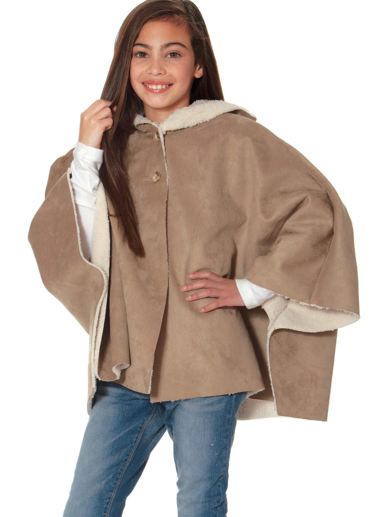 McCall's Sewing Pattern M7460 Children's/Girls'/18" Dolls' Ponchos with Stand-Up Collar or Hood