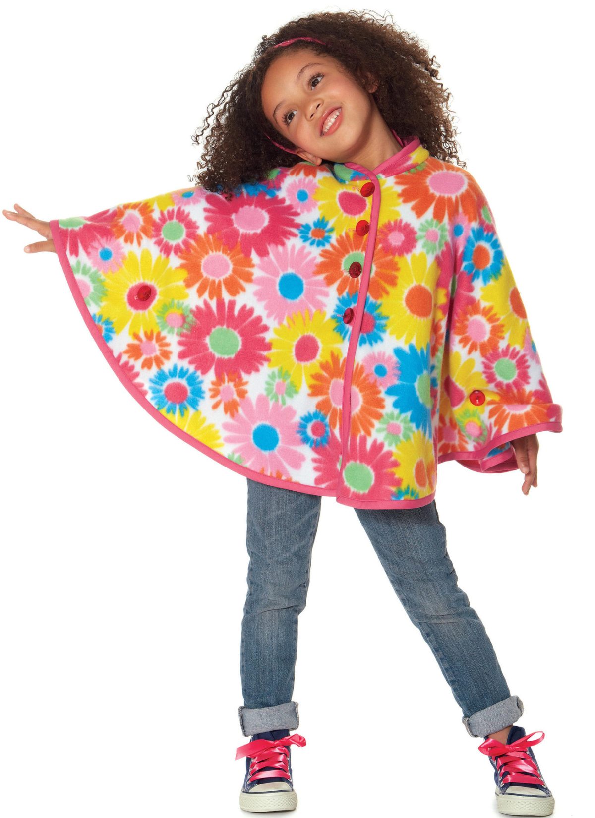 McCall's Sewing Pattern M7460 Children's/Girls'/18" Dolls' Ponchos with Stand-Up Collar or Hood
