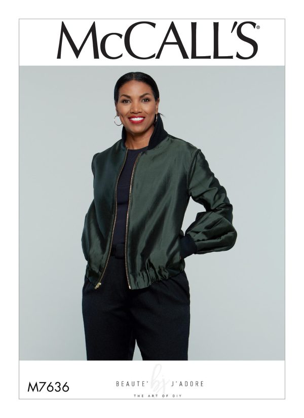 McCall's Sewing Pattern M7636 Misses' Bomber-Style Jacket 