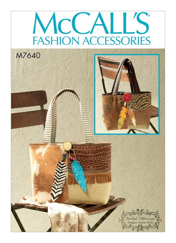 McCall's Sewing Pattern M7640 Tote Bags 