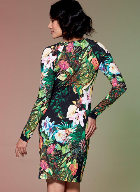 McCall's Sewing Pattern M7653 Misses' Draped Front, Side-Panel Dresses