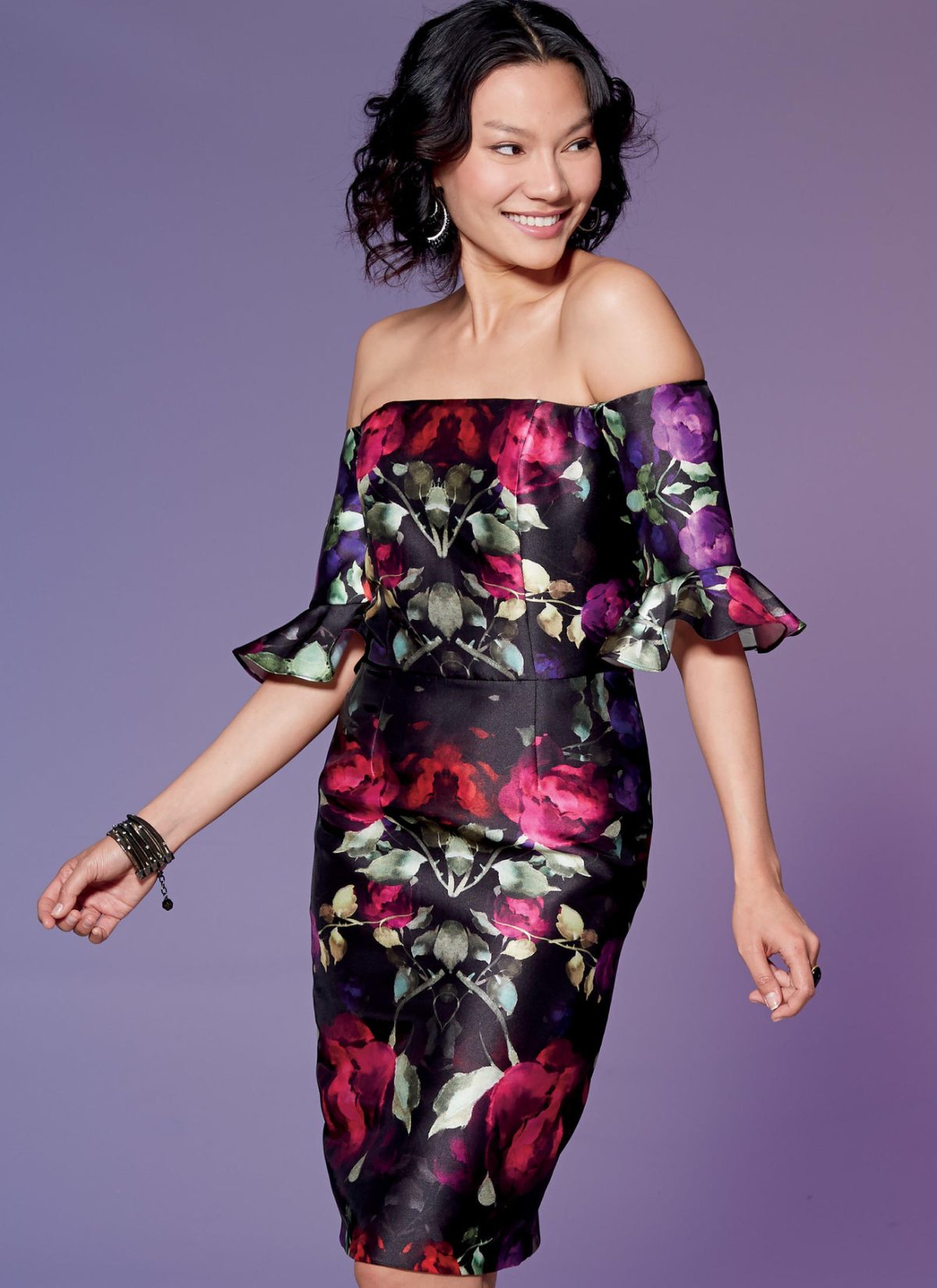 McCall's Sewing Pattern M7654 Misses'/Miss Petite Dresses with Mix-and-Match Shoulder, Sleeve, and Skirt Variations