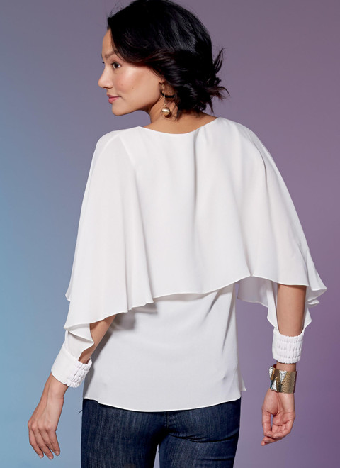 McCall's Sewing Pattern M7658 Misses' Tops with Overlay