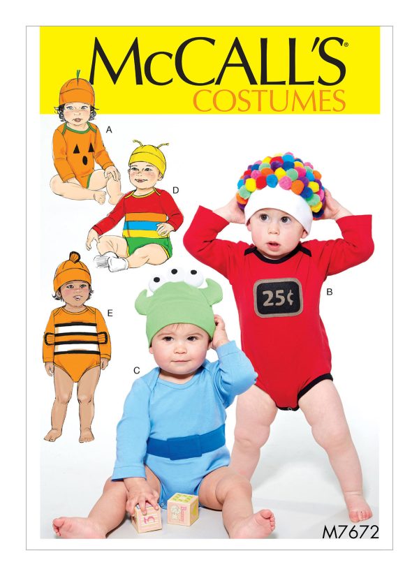 McCall's Sewing Pattern M7672 Infants' Costumes