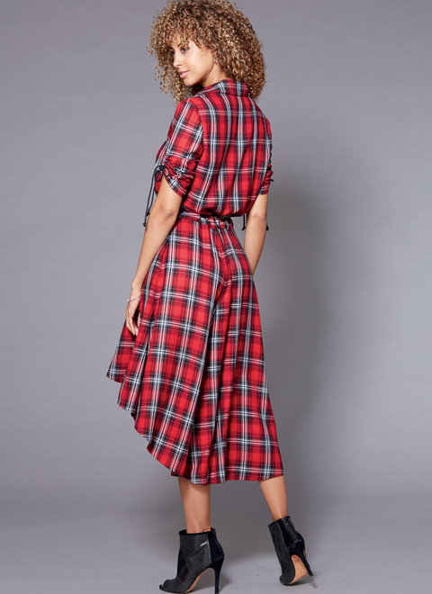 McCall's Sewing Pattern M7682 Misses'/Miss Petite Shirtdresses with Drawstring Waist